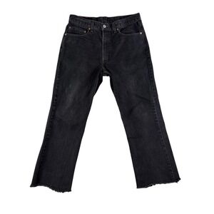 Vintage Levis Jeans Mens 32x26 Black 517 Bootcut Red Tab Denim Pants Western Y2K